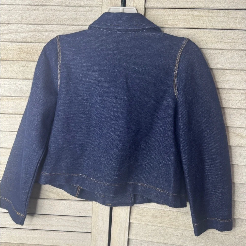 Gymboree Moto Jacket. Size 4/5. Excellent Condition. Faux Denim.